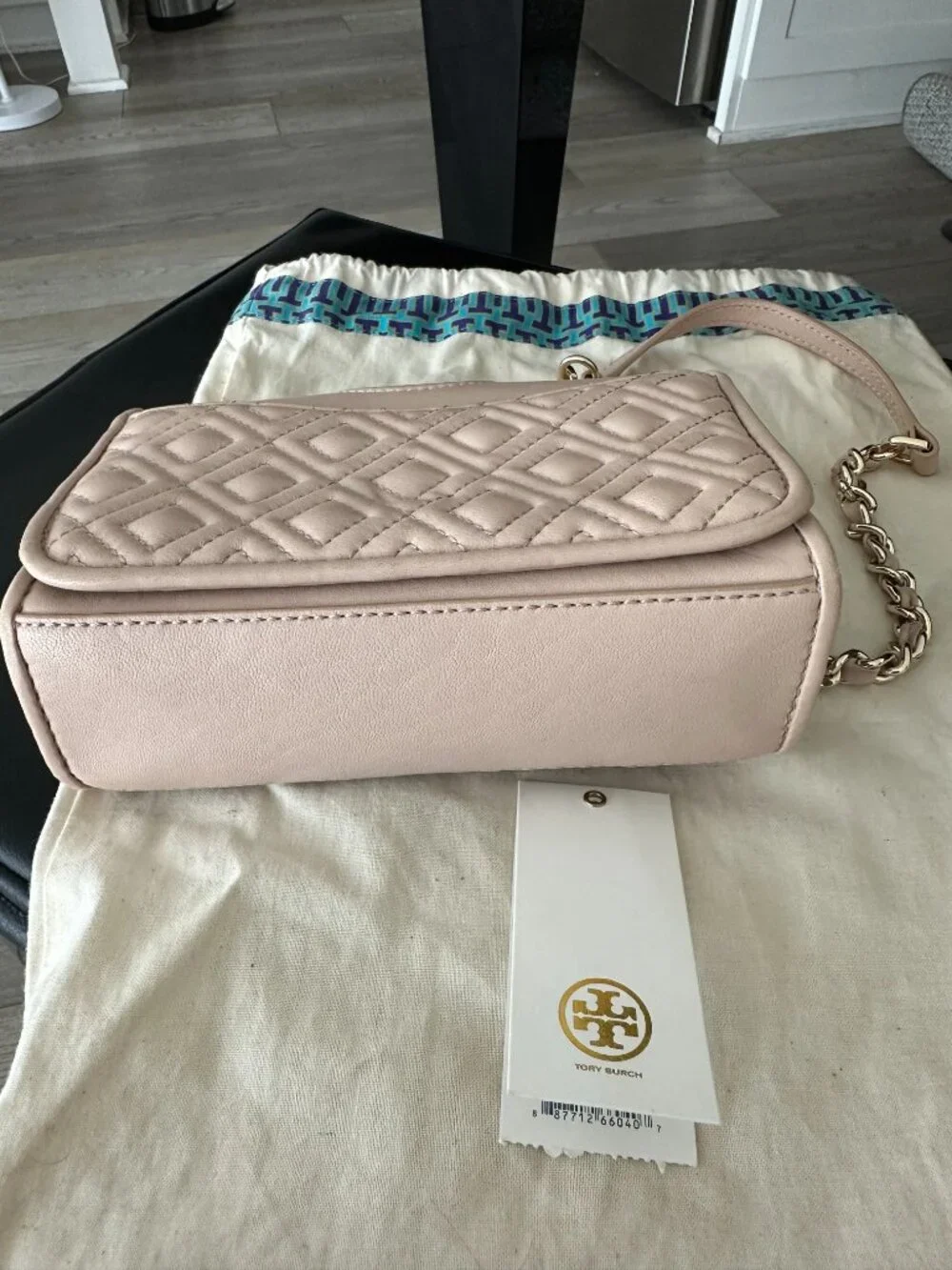 DOLCE & GABBANA Sicily Bag Pink Dauphine Leather Two-Way Shoulder Handbag Used